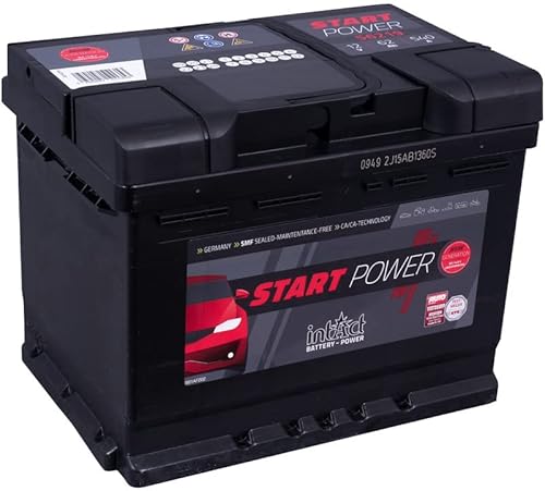 intAct Autobatterie 12V 62Ah 540A, Start-Power 56219GUG, leistungsstarke und zuverlässige PKW Starterbatterie, Maße: 242x175x190mm, Blei-Säure-Batterie in Erstausrüsterqualität von Intact