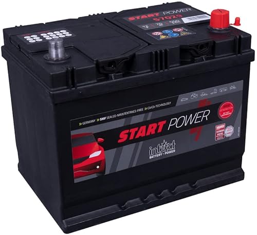 intAct Autobatterie 12V 70Ah 550A, Start-Power 57029GUG, leistungsstarke und zuverlässige PKW Starterbatterie, Maße: 260x175x225mm, Blei-Säure-Batterie in Erstausrüsterqualität von Intact