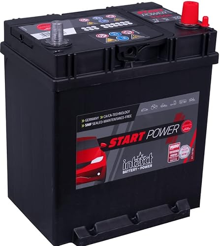 intAct Autobatterie 12V 35Ah 300A, Start-Power 53504GUG, leistungsstarke und zuverlässige PKW Starterbatterie, Maße: 187x127x227mm, Blei-Säure-Batterie in Erstausrüsterqualität von Intact