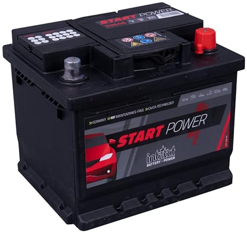 intAct Start-Power 53646GUG, wartungsarme Autobatterie 12V 36Ah 300 A (EN), Schaltung 0 (Pluspol rechts), Maße (LxBxH): 210x175x175mm von Intact