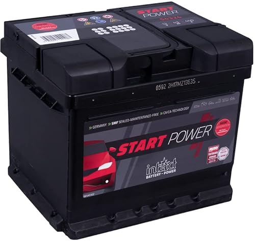 intAct Start-Power 54324GUG Starterbatterie 12V 43Ah, 440A (EN) Kaltstartstrom, zuverlässige und wartungsarme Batterie mit erhöhtem Auslaufschutz von Intact