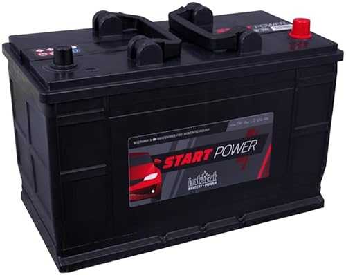 intAct Start-Power 61028GUG, wartungsarme Autobatterie 12V 110Ah 760 A (EN), Schaltung 0 (Pluspol rechts), Maße (LxBxH): 349x175x239mm von Intact