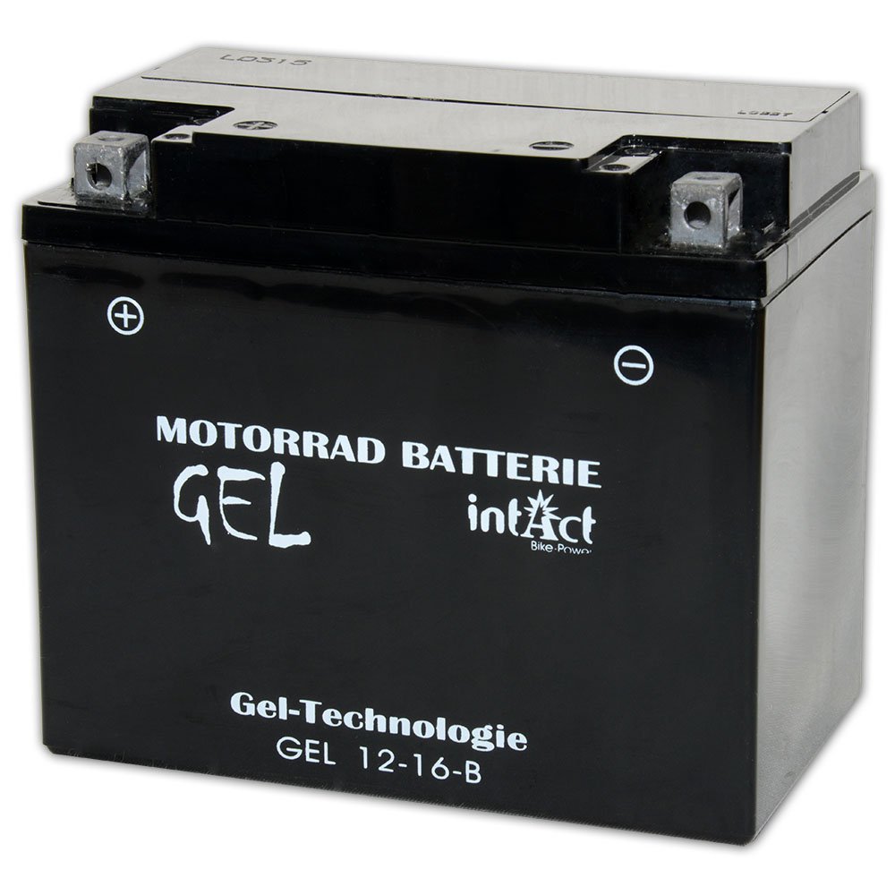 intAct - GEL MOTORRADBATTERIE | Batterie mit +30% Startleistung. Für Motorrad, Quad, Rasentraktor | Bike-Power GEL12-16-B, CB16-B, 51912, 12V Batterie, 19 AH (c20), 280 A (EN) | Maße: 176x101x156mm von Intact