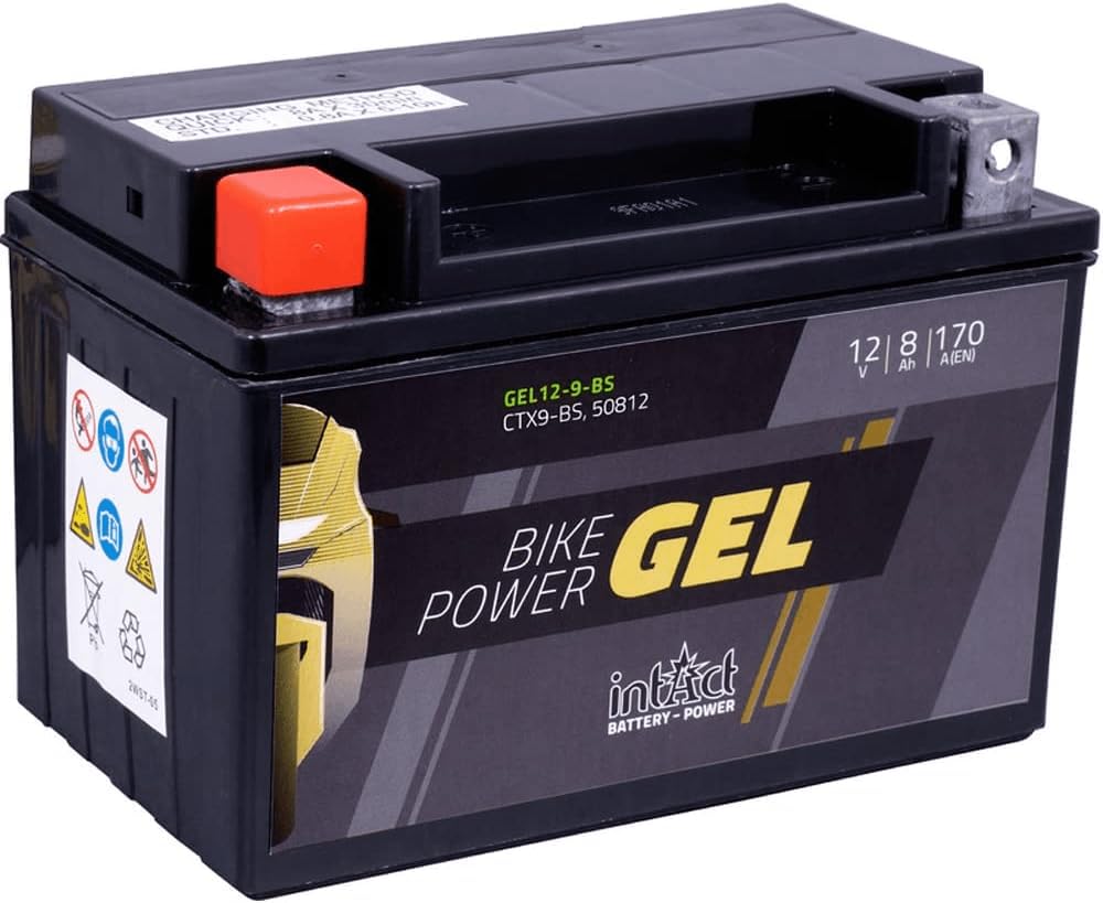 intAct - GEL MOTORRADBATTERIE Bike-Power GEL12-9-BS. Ersetzt YTX9, YTX9-BS. Motorradbatterie 12V 8Ah 170A. Maße: 150x87x105mm. Mit bis zu 30% mehr Startleistung. intAct - GEL MOTORRADBATTERIE Bike-Power GEL12-9-BS. Ersetzt YTX9, YTX9-BS. Motorradbatterie 12V 8Ah 170A. Maße: 150x87x105mm. Mit bis zu 30% mehr Startleistung. von Intact