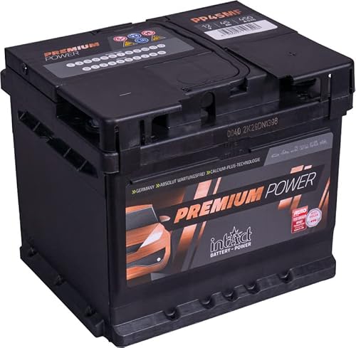 intAct Premium-Power PP45MF, 30% mehr Startleistung, wartungsfreie Autobatterie 12V 45Ah 450 A (EN), Schaltung 0 (Pluspol rechts), Maße (LxBxH): 210x175x175mm von Intact