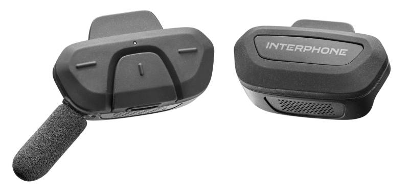 INTERPHONE AERIAL Fahrradhelm Headset – Fahrrad Headset für 2 Personen bis 300 m, Gegensprechanlage für Fahrrad-Helm mit Bluetooth für GPS, Musik und Anrufe, wasserfest und mit Staubfilter von Interphone
