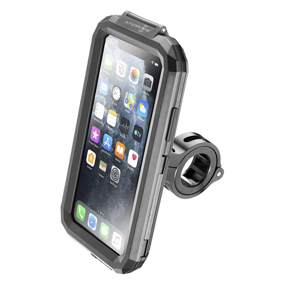 INTERPHONE SMIPHONE11PROMAX - Motorrad Lenker Handy Halterung Mit 360° Drehen für Iphone 11ProMax - Wasserdichte IPX4 - Stoßfestes und vibrationsfreies Silikon-Interieur - Touch-Screen INTERPHONE SMIPHONE11PROMAX - Motorrad Lenker Handy Halterung Mit 360° Drehen für Iphone 11ProMax - Wasserdichte IPX4 - Stoßfestes und vibrationsfreies Silikon-Interieur - Touch-Screen von Interphone
