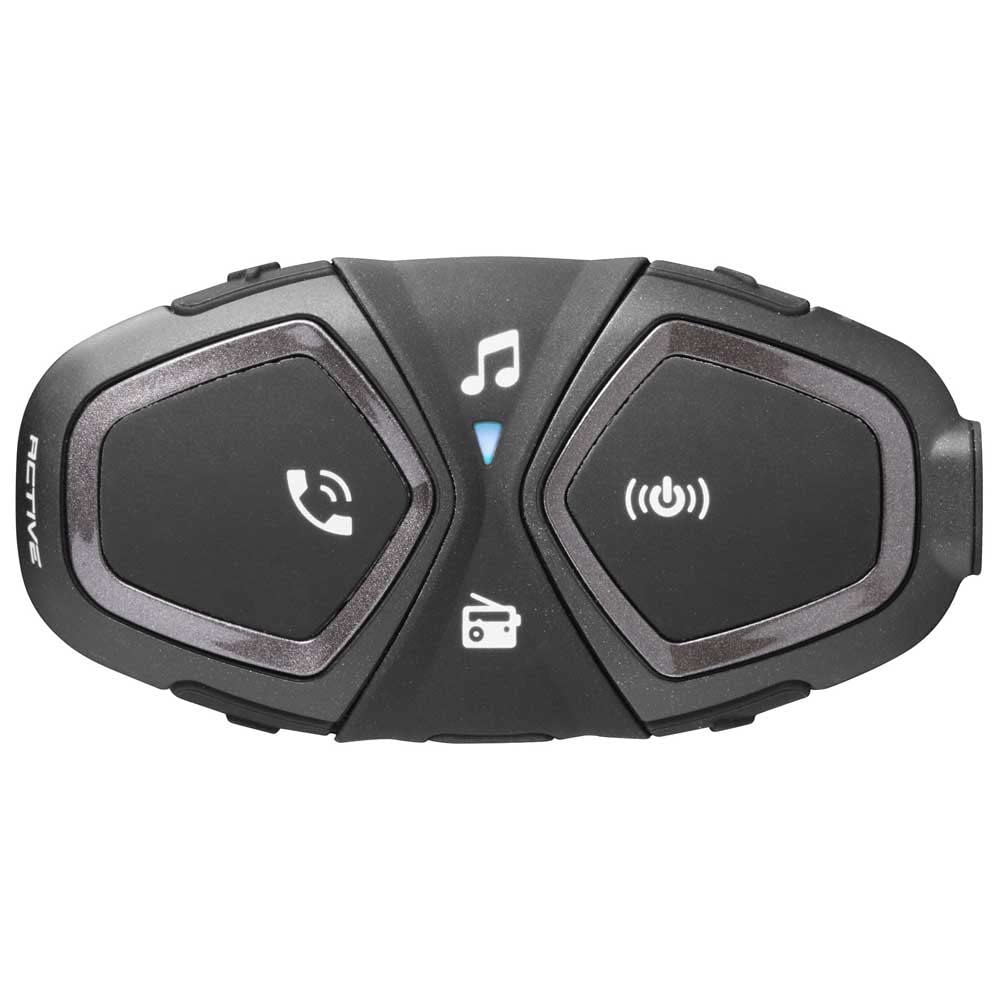 INTERPHONE Active - Einzelpack - Bluetooth-Kommunikationssystem für Motorräder - Bis zu 4 Reiters, 1Km Reichweite - 15 Std Sprechzeit - Radio Fm - GPS - MP3 - Waterproof IP67 von Interphone