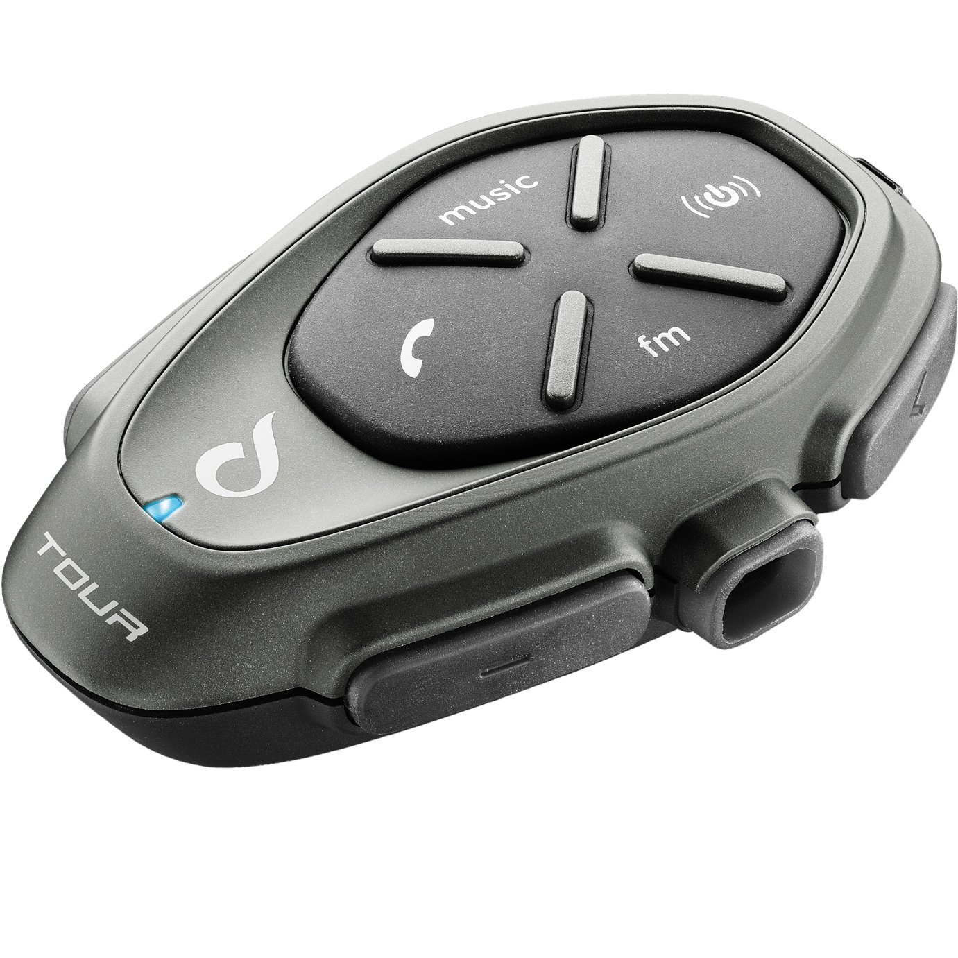 INTERPHONE Tour - Einzelpack - Bluetooth-Kommunikationssystem für Motorräder - Bis zu 4 Reiters, 1,5Km Reichweite - 25 Std Sprechzeit Fastcharge - Radio - GPS - MP3 - Waterproof IP67 von Interphone