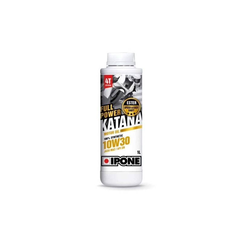 IPONE - Motoröl 4-Takt-Motorrad 10W30 Full Power Katana - 100% Synthetik mit Estern - Geschmeidigeres Schalten - 1L-Kanister von IPONE