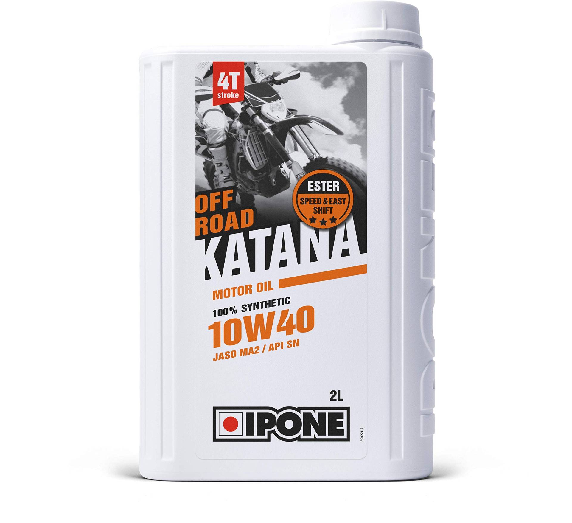 IPONE - Motoröl 4-Takt-Motorrad 10W40 Katana Off Road -100% synthetisch mit Estern - Schnelles und präzises Schalten - 2L-Kanister von Ipone