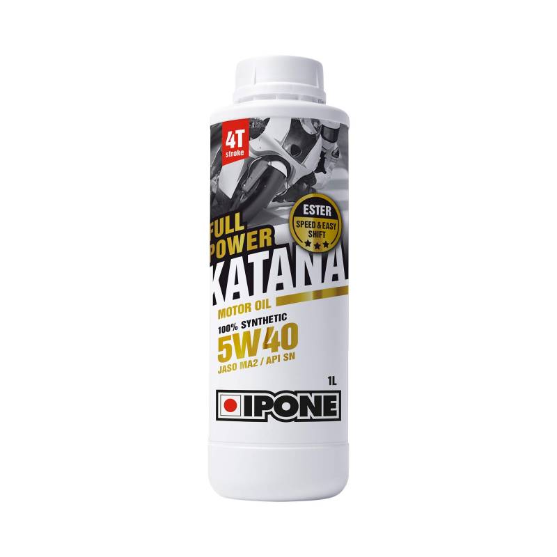 Ipone - Motorenöl Motorrad 4 Takt 5W40 Full Power Katana - 100% Synthetik mit Estern - Schaltgetriebe Mehr - 1L von IPONE
