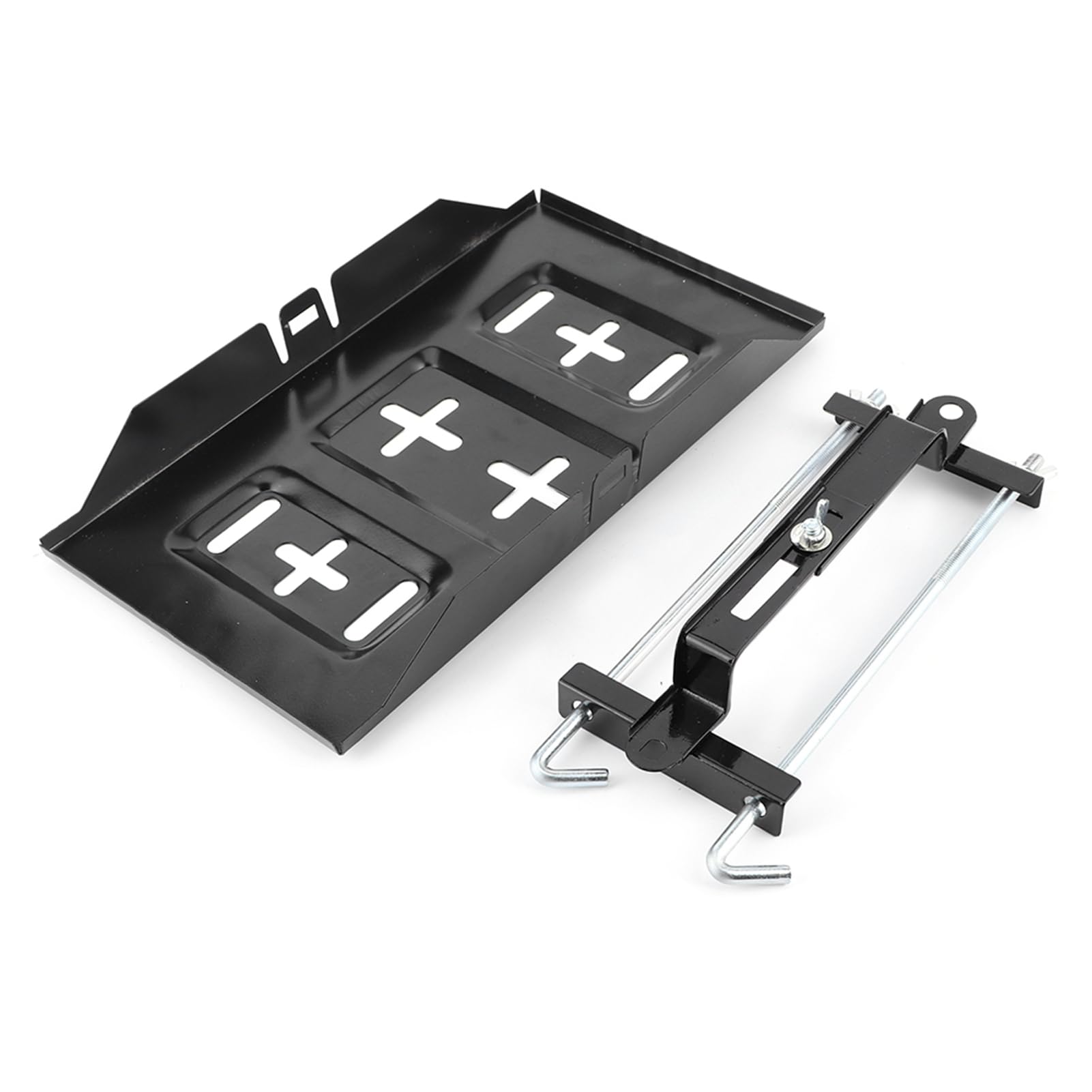 Universelle Batteriefach mit Hold Down Clamp Kit, Metall -Batterie -Tablett und Halterung für die Automobilmontage (27 cm) von Irfora