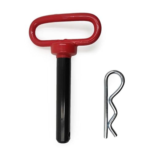Rot gummierte rote Kopfbolzen, Bolzen, Anhängerverbindungsbolzen, Anhängerkupplungsbolzen, Anhängevorrichtungen, geeignet für Anhänger, LKW, Traktoren und Wohnmobile. (22 x 114 mm) von IronBoy