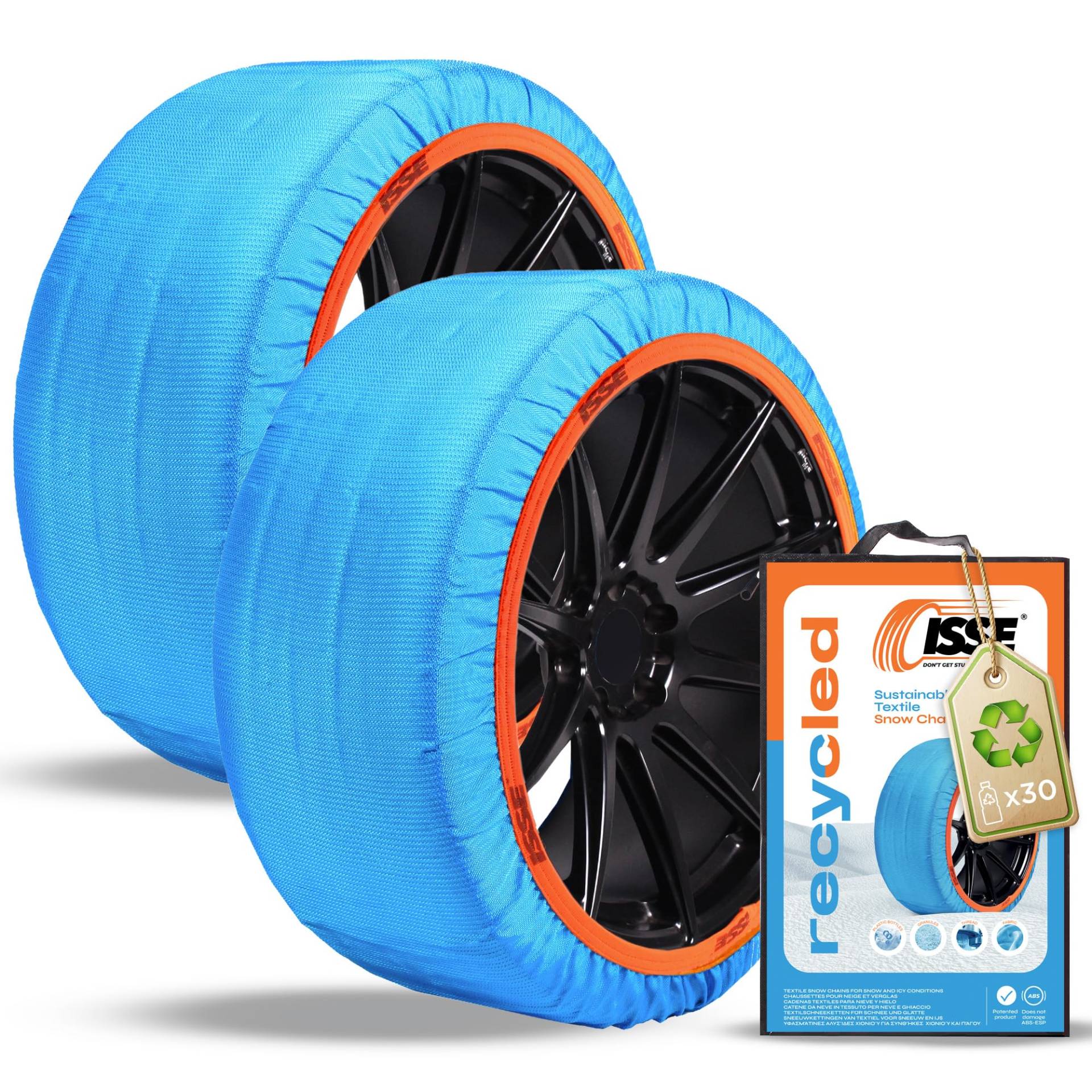 ISSE - Recycelte Schneeketten T-54, Schneeketten aus Textil - Omologate EN 16662-1 Schnee- und Eisketten - Satz mit 2 Ketten ISSE - Recycelte Schneeketten T-54, Schneeketten aus Textil - Omologate EN 16662-1 Schnee- und Eisketten - Satz mit 2 Ketten von Isse