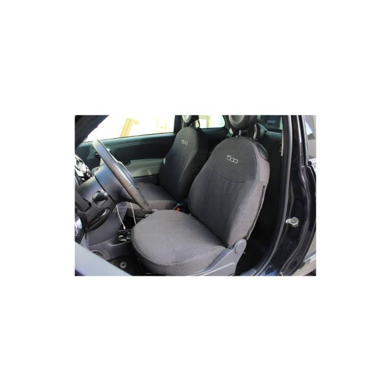 Italfodere - Autositzbezüge vorne und hinten - Kompatibel mit Fiat 500 - Handgefertigt - Baumwolle - Schaumstoff - Polyester - Autozubehör - Made in Italy - Anthrazit cc von Italfodere
