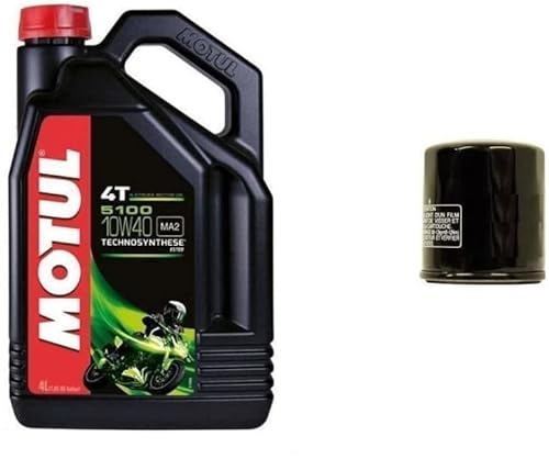 Motorenöl MOTUL 5100 10w40 4L + Ölfilter für für YAMAHA YZF R1 RN01 RN04 RN09 von ItalyRacing