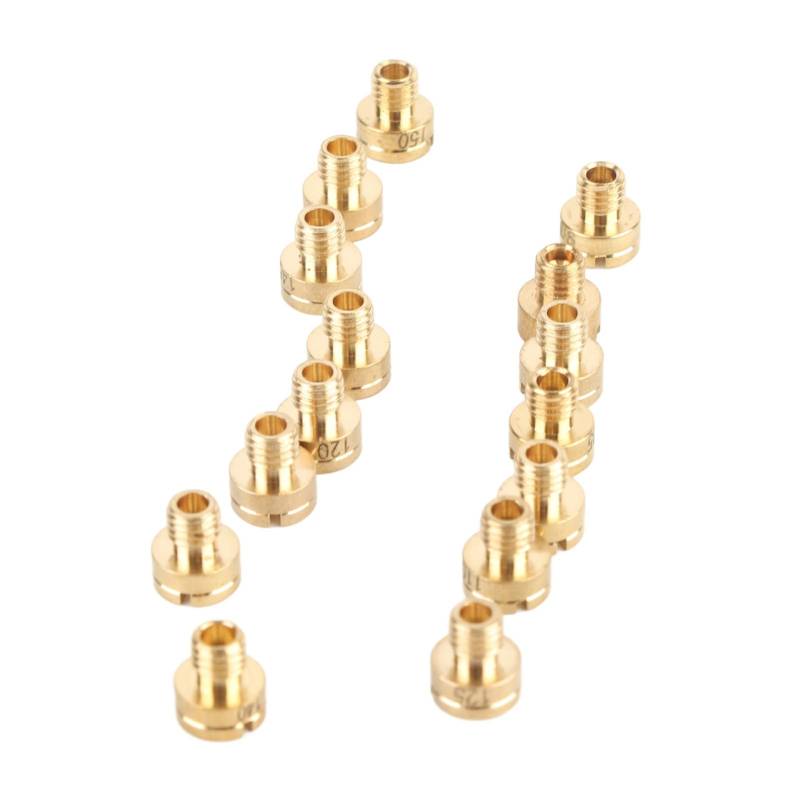 15pcs Carburetor Main Jets Kit 88,150 Metalldüse für Mikuni N100 604 VM22 VM24 VM26 VM30 Dirt Pit Bike mit Weit Verbreitetem Motormotor -Motorrad -Schmutz -Boxenrad Verwendet von Itonash