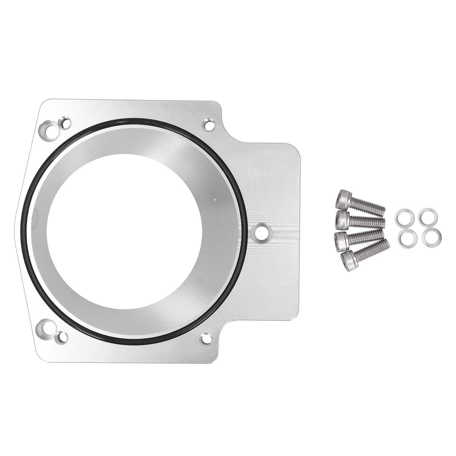 LS1 -Drosselklappen -Körperadapterplatte, 4 -Zoll -Ansaugkrümmer -Abstandshalter, LS2 LS6 LSX LS4, mit 3 Schrauben LS1 LS6 FIT FÜR LS2 LS3 LS7 L92 (Silber) von Itonash