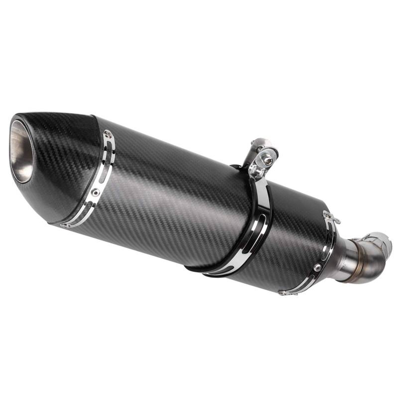 Slip-On-Auspuff, Kohlefaser-Schalldämpfer + Mid-Pipe-Kit für YZF-R3 R25 2015-2018 mit Motorradabgasenanlage von Itonash