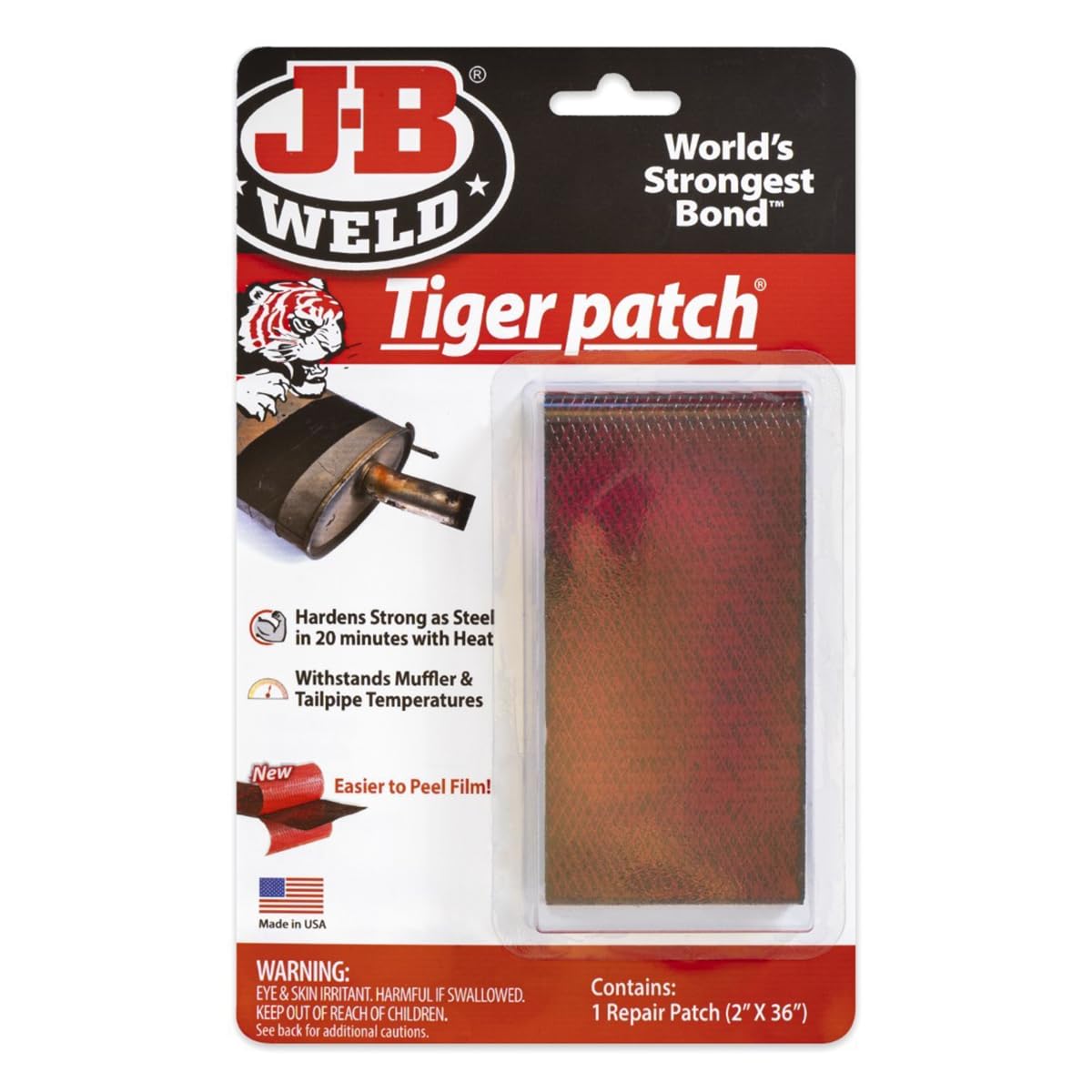 J-B Weld 39206 Reparaturflicken für Schalldämpfer und Auspuffrohre | Tiger Patch Kit - 1 m x 50 mm von J-B Weld