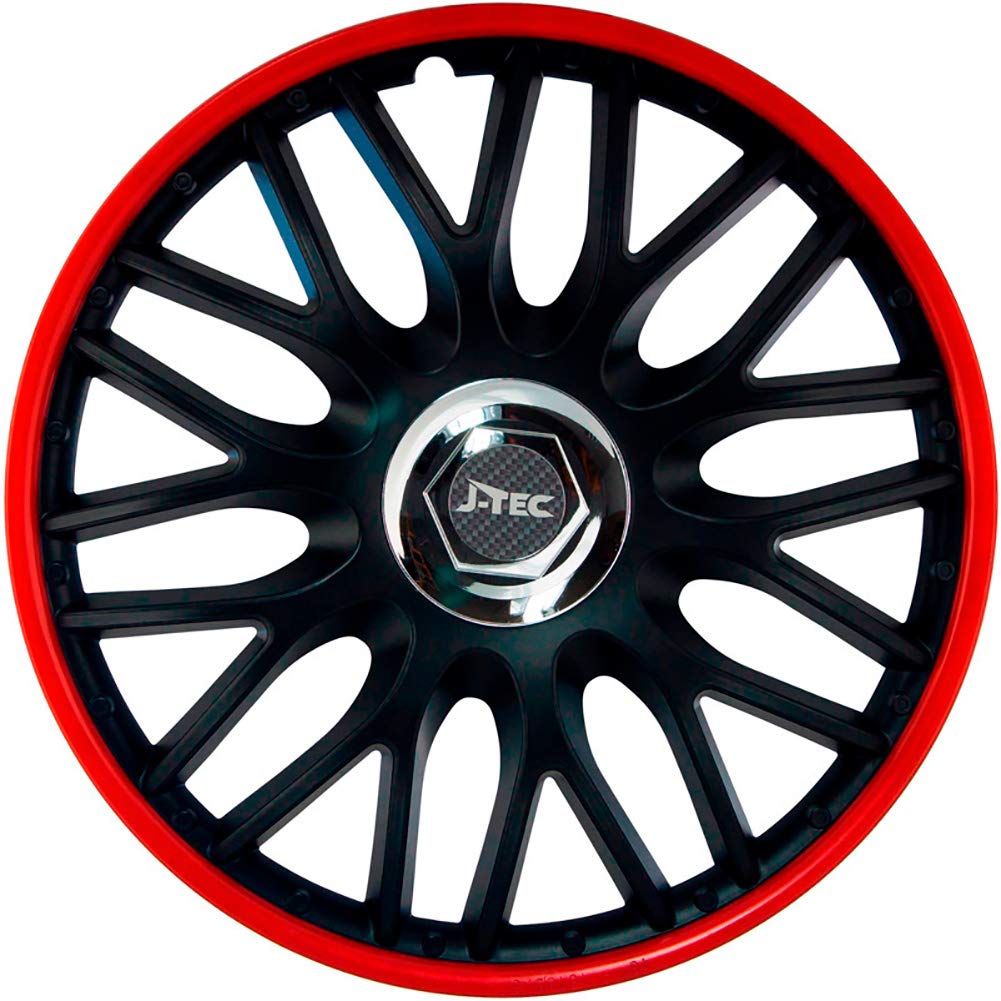 Satz J-Tec Radzierblenden Orden R 14-Zoll Schwarz/Rot + Chrom Ringe Satz J-Tec Radzierblenden Orden R 14-Zoll Schwarz/Rot + Chrom Ringe von J-Tec