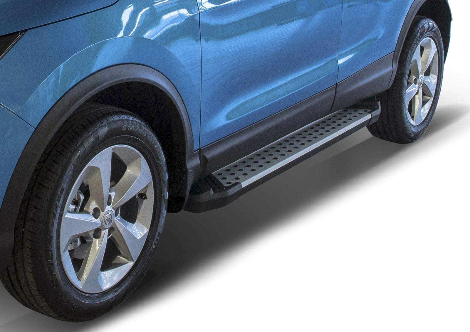 J&J AUTOMOTIVE | Advanced Rival Trittbretter, Einstiegsleisten mit ABE Passend Für Qashqai J11 Facelift 2018-2021 1 Set Trittbretter (L+R), Alu-Silber von J&J AUTOMOTIVE