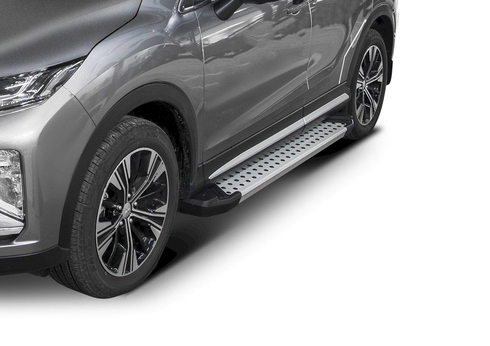 J&J AUTOMOTIVE | Advanced Rival Trittbretter, Einstiegsleisten mit Abe Passend Für Eclipse Cross ab 2017 OEM, 1 Set Trittbretter (L+R), Alu-Silber von J&J AUTOMOTIVE