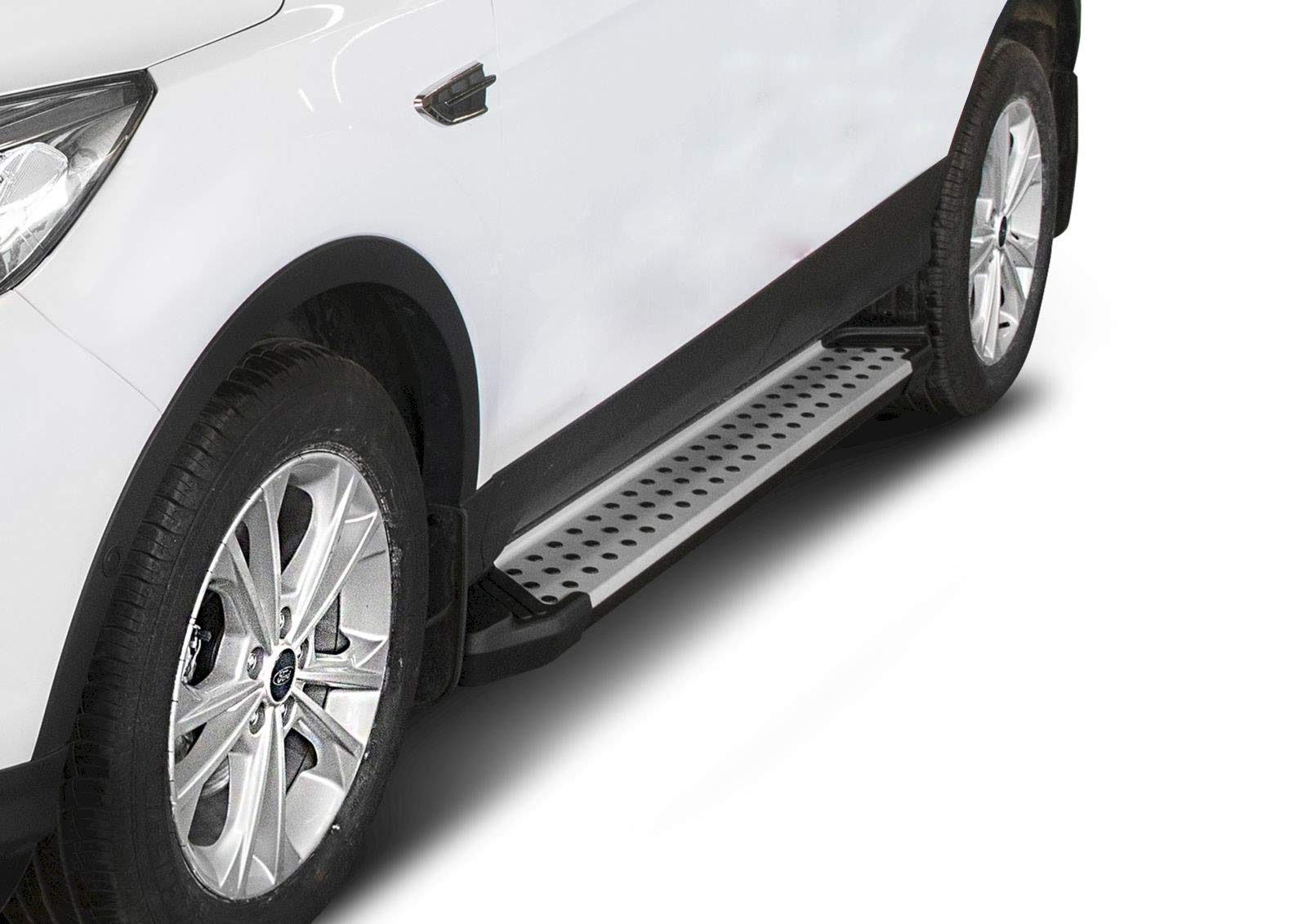 J&J AUTOMOTIVE | Advanced Rival Trittbretter, Einstiegsleisten mit Abe Passend Für Kuga 2013-2019 OEM Produkt, 1 Set Trittbretter (L+R), Alu/Silber von J&J AUTOMOTIVE