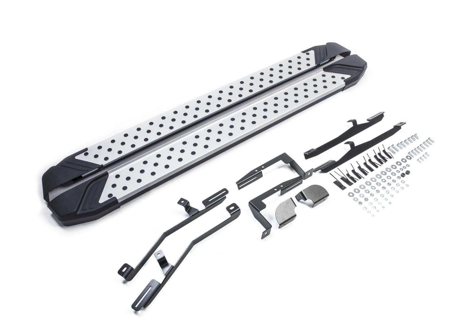J&J AUTOMOTIVE | Advanced Rival Trittbretter, Einstiegsleisten mit Abe Passend Für Santa FE 2012-2018 OEM, 1 Set Trittbretter (L+R), Alu-Silber von J&J AUTOMOTIVE