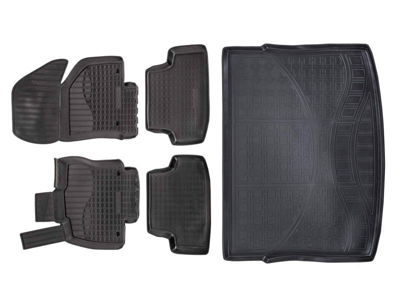 J&J AUTOMOTIVE | Allwetter TPE Gummimatten + Kofferraumwanne Set Für Golf 7, Fließheck 2013-2019, Antirutsch, Passgenau, Rand 2-4cm, Schwarz von J&J AUTOMOTIVE