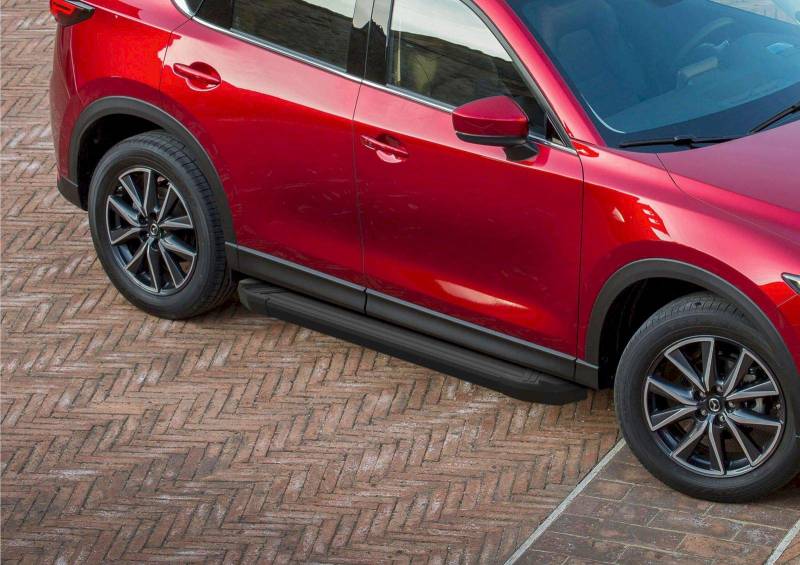 J&J AUTOMOTIVE | Basic Black Rival Trittbretter, Einstiegsleisten mit Abe Passend Für CX-5 ab 2017 OEM Produkt, 1 Set Trittbretter (L+R), Schwarz von J&J AUTOMOTIVE