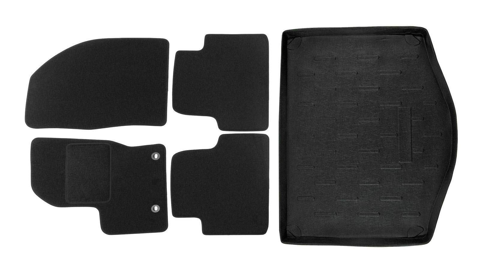J&J AUTOMOTIVE | Velours Fußmatten + Kofferraumwanne Set Für Focus C-Max 2003-2010, Genaue Passform, rutschfeste Untregrund, mit Hoher Rand J&J AUTOMOTIVE | Velours Fußmatten + Kofferraumwanne Set Für Focus C-Max 2003-2010, Genaue Passform, rutschfeste Untregrund, mit Hoher Rand von J&J AUTOMOTIVE