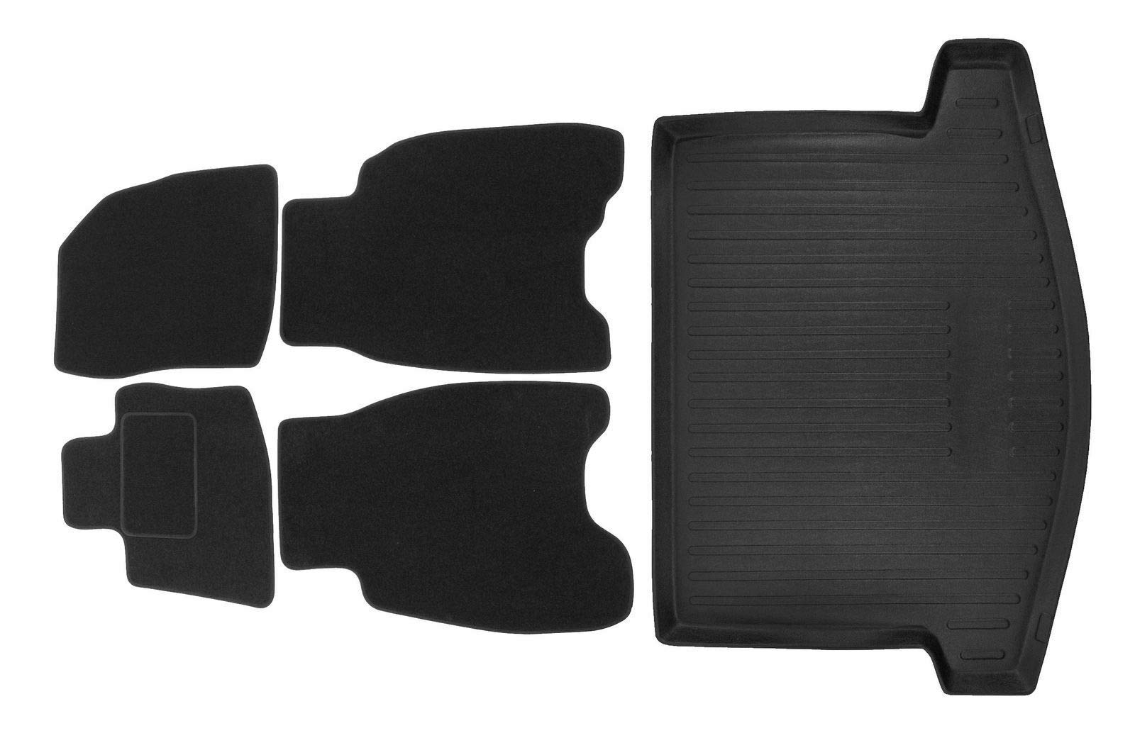 J&J AUTOMOTIVE | Velours Fußmatten + Kofferraumwanne Set Für Civic 2006-2011 3/5-Türer Fließheck, Genaue Passform, rutschfeste Untregrund J&J AUTOMOTIVE | Velours Fußmatten + Kofferraumwanne Set Für Civic 2006-2011 3/5-Türer Fließheck, Genaue Passform, rutschfeste Untregrund von J&J AUTOMOTIVE