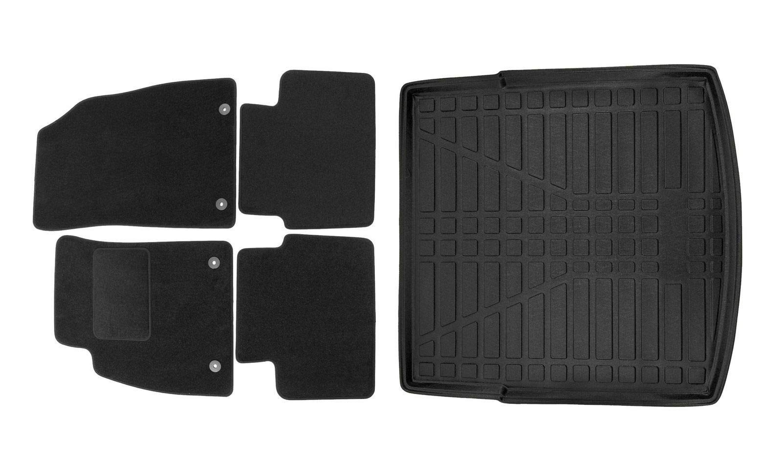 J&J AUTOMOTIVE | Velours Fußmatten + Kofferraumwanne Set Für Insignia 2009-2014 5-Türer Caravan, Genaue Passform, rutschfeste Untregrund J&J AUTOMOTIVE | Velours Fußmatten + Kofferraumwanne Set Für Insignia 2009-2014 5-Türer Caravan, Genaue Passform, rutschfeste Untregrund von J&J AUTOMOTIVE