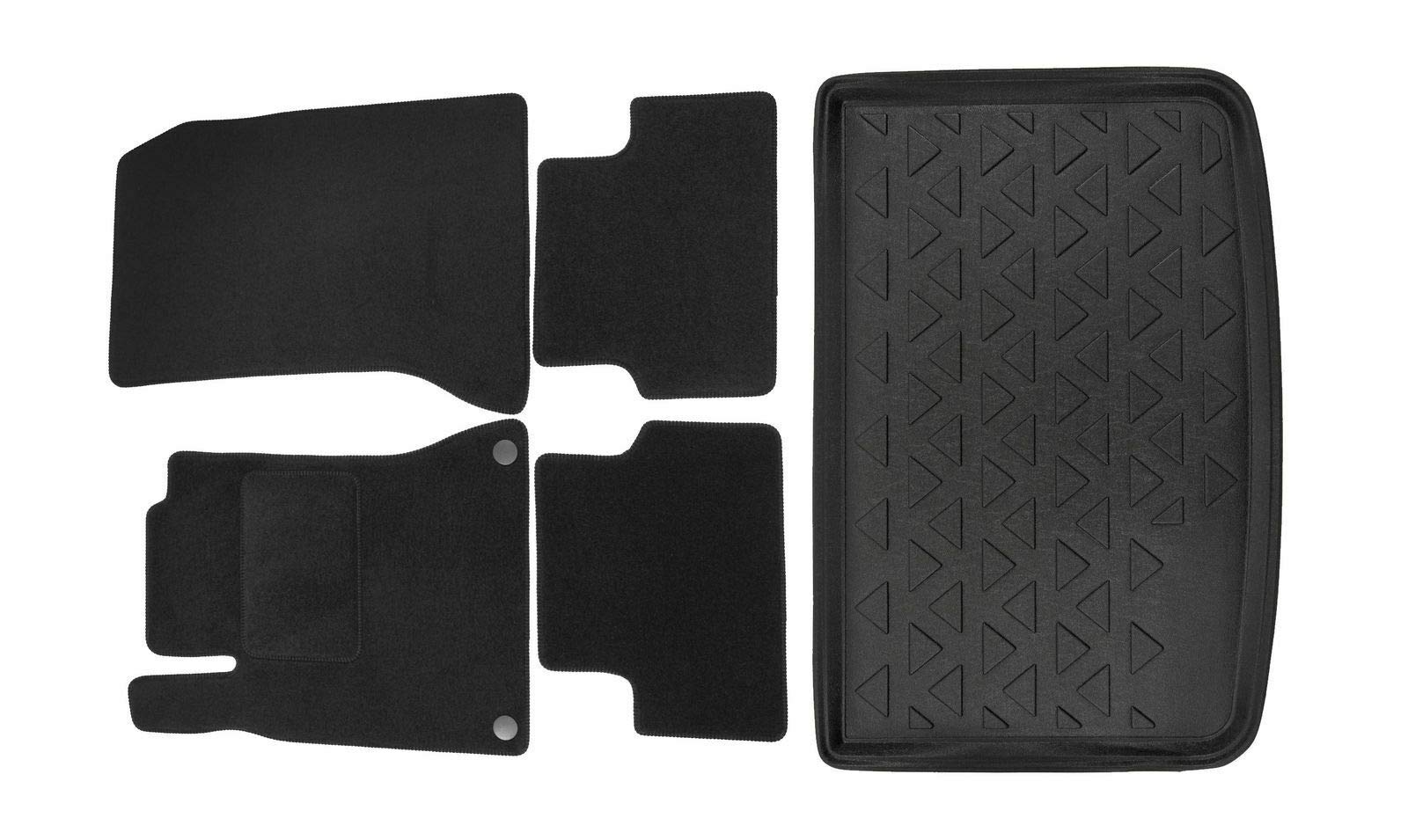 J&J AUTOMOTIVE | Velours Fußmatten + Kofferraumwanne Set Für A-Klasse W176 2013-2018, Genaue Passform, rutschfeste Untregrund, mit Hoher Rand J&J AUTOMOTIVE | Velours Fußmatten + Kofferraumwanne Set Für A-Klasse W176 2013-2018, Genaue Passform, rutschfeste Untregrund, mit Hoher Rand von J&J AUTOMOTIVE