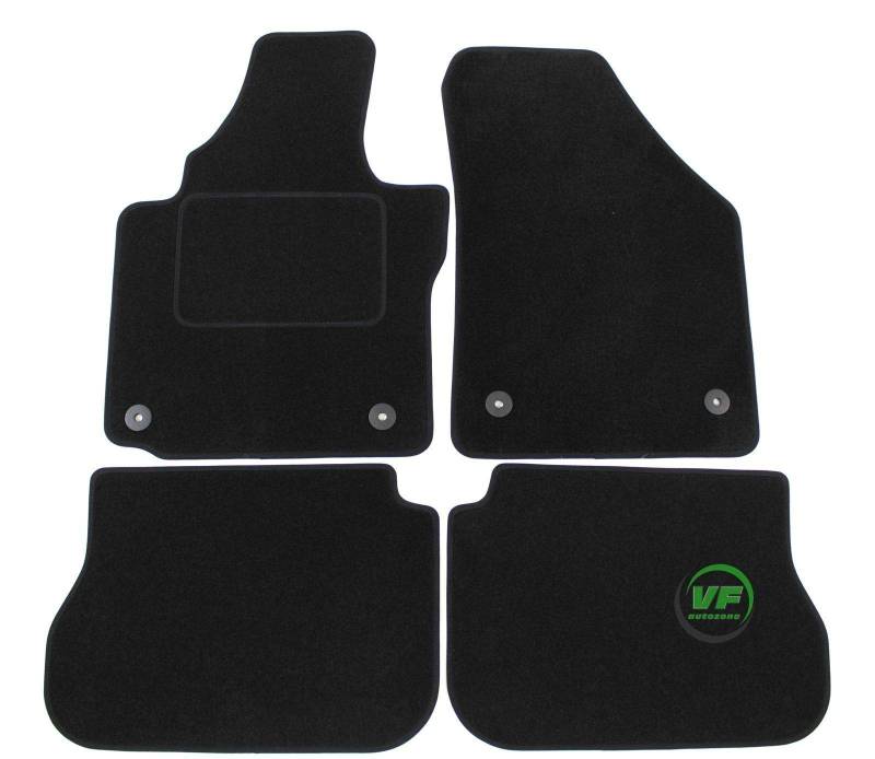 J&J AUTOMOTIVE | J&J AUTOMOTIVE Caddy 2003-2015 Velours Fußmatten Autoteppiche Automatten 4tlg BEF.oval von J&J AUTOMOTIVE