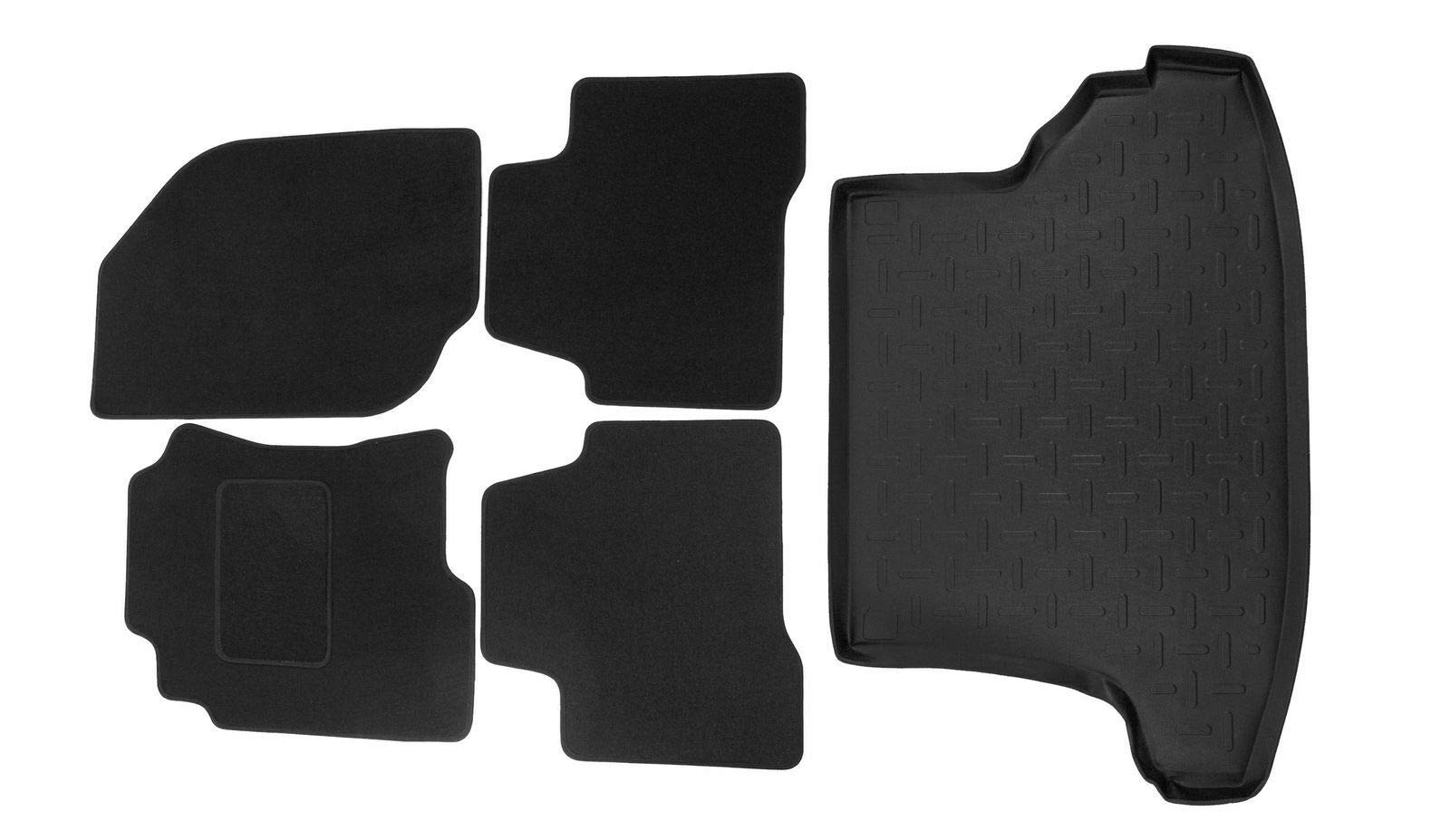 J&J AUTOMOTIVE | Velours Fußmatten + Kofferraumwanne Set Für X-Trail T30 2001-2007, Genaue Passform, rutschfeste Untregrund, mit Hoher Rand J&J AUTOMOTIVE | Velours Fußmatten + Kofferraumwanne Set Für X-Trail T30 2001-2007, Genaue Passform, rutschfeste Untregrund, mit Hoher Rand von J&J AUTOMOTIVE