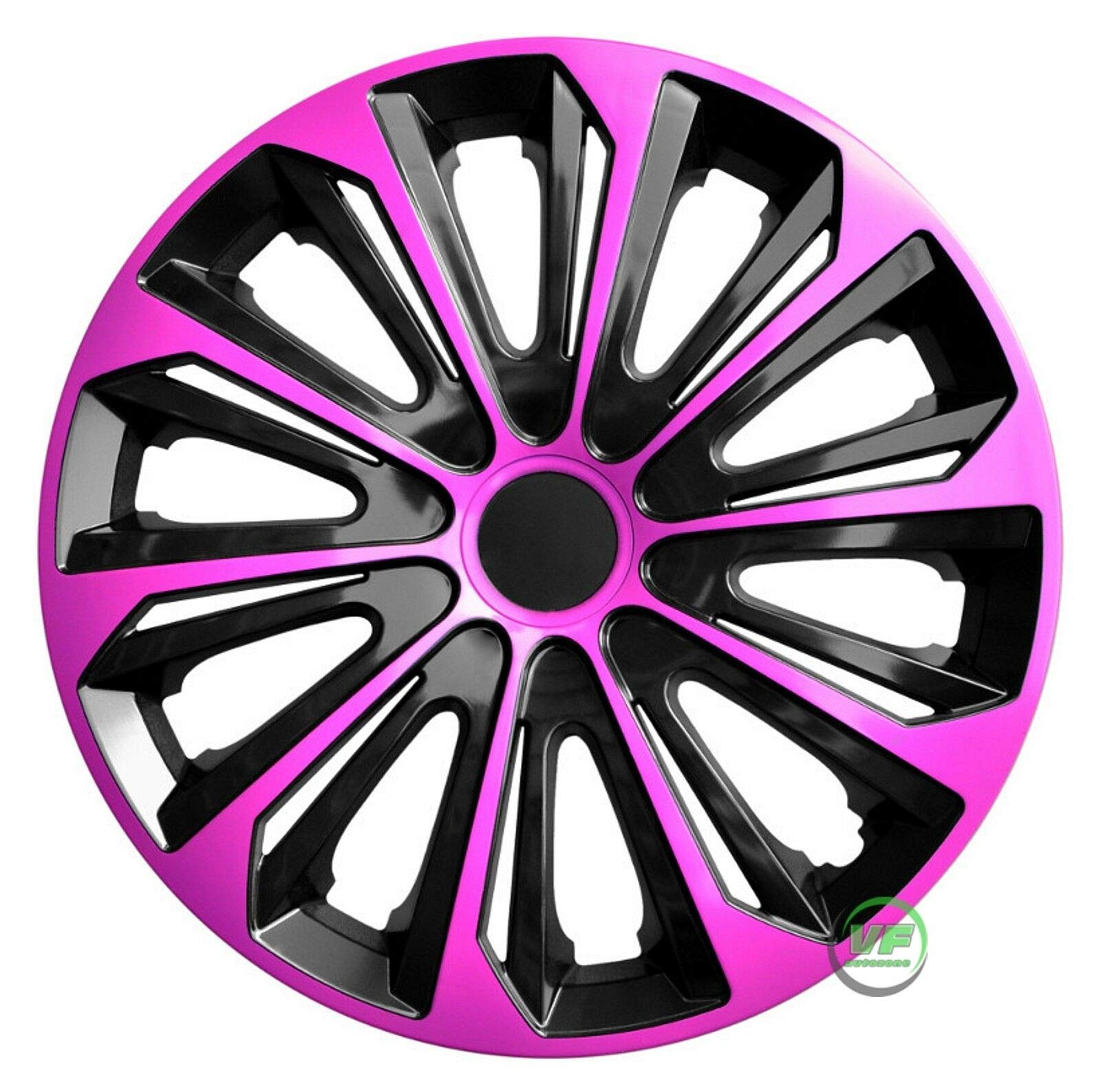 | 15" Radkappen Radzierblenden 4er Set 15 Zoll Pink-Schwarz Strong, Radabdeckung, Radkappen, Zierblenden, Zierkappen, Radblenden, Felgen, Radzierblenden von J&J AUTOMOTIVE