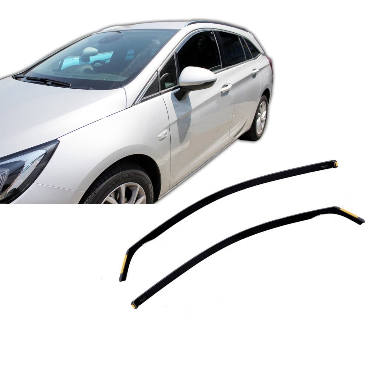 J&J AUTOMOTIVE | Windabweiser Passend Für Astra K Fließheck 2015-2021, Heko Regenabweiser, Getönt, Set 2-Teilig, Vorne, Aerodynamisch J&J AUTOMOTIVE | Windabweiser Passend Für Astra K Fließheck 2015-2021, Heko Regenabweiser, Getönt, Set 2-Teilig, Vorne, Aerodynamisch von J&J AUTOMOTIVE