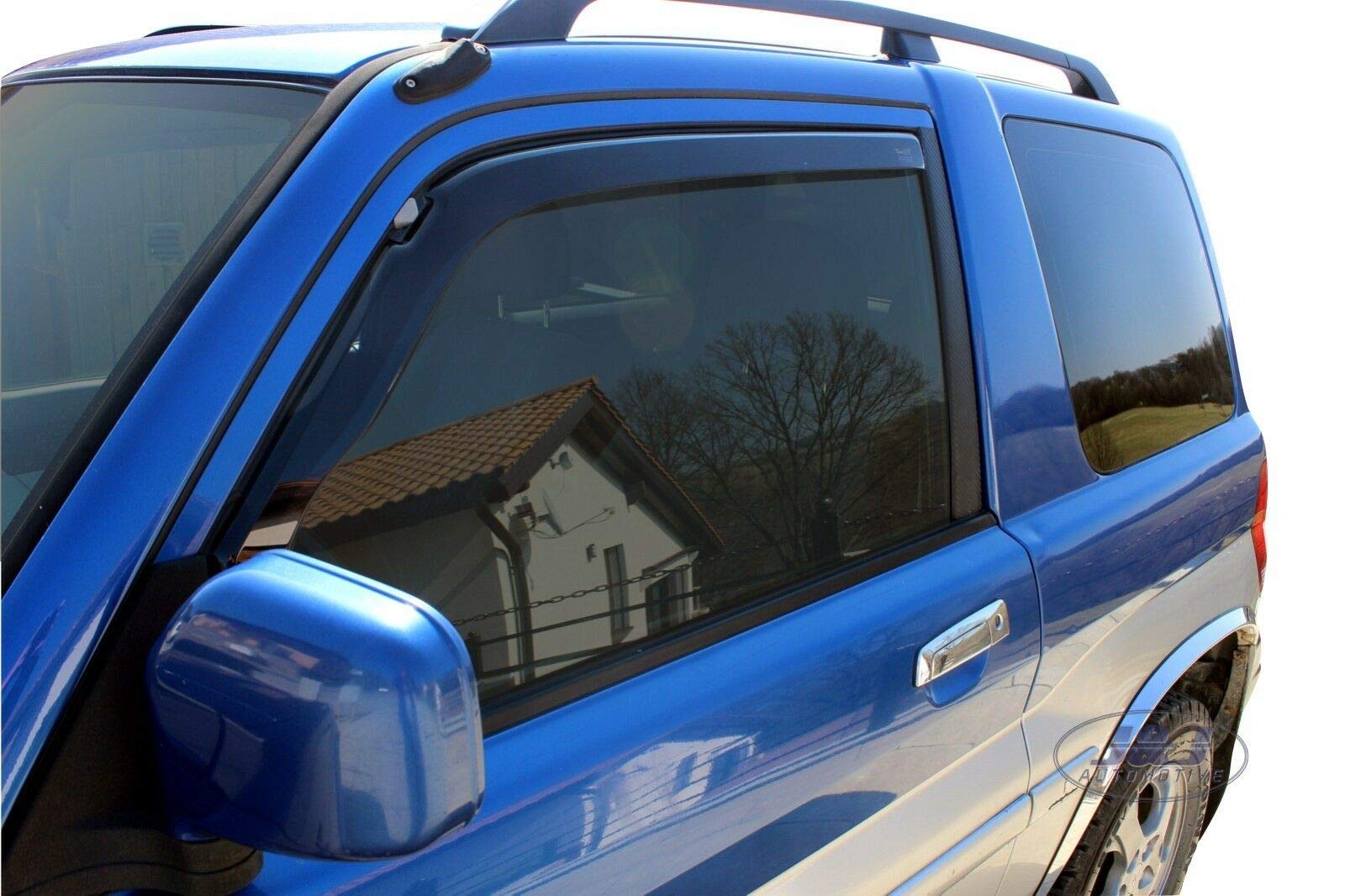 J&J AUTOMOTIVE | Windabweiser Passend Für Pajero Pinin 3-Türer 1998-2007, Heko Regenabweiser, Getönt, Set 2-Teilig, Vorne, Aerodynamisch J&J AUTOMOTIVE | Windabweiser Passend Für Pajero Pinin 3-Türer 1998-2007, Heko Regenabweiser, Getönt, Set 2-Teilig, Vorne, Aerodynamisch von J&J AUTOMOTIVE