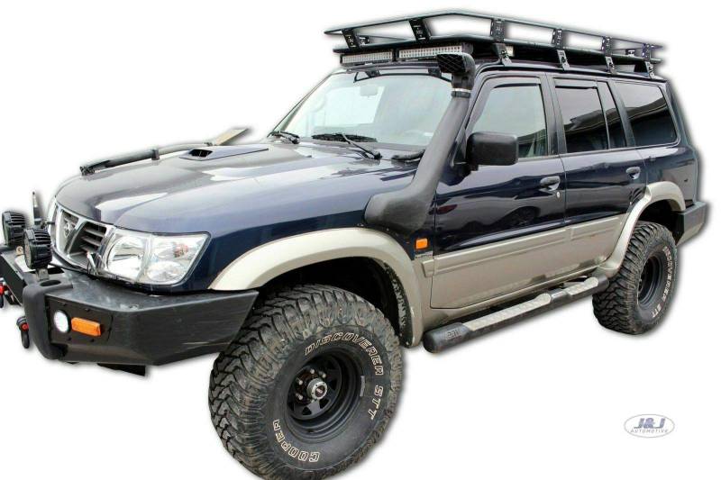 J&J AUTOMOTIVE | Windabweiser Passend Für Patrol Y61 5-Türer 1997-2005, Heko Regenabweiser, Getönt, Set 4-Teilig, Vorne, Hinten, Aerodynamisch von J&J AUTOMOTIVE
