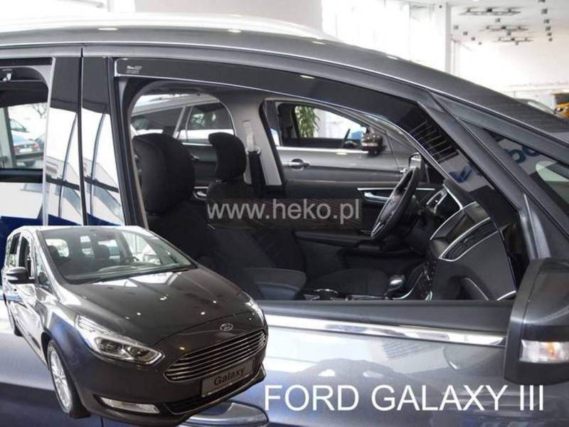 J&J AUTOMOTIVE | Windabweiser Passend Für Galaxy 2015-2023, Heko Regenabweiser, Getönt, Set 2-Teilig, Vorne, Aerodynamisch von J&J AUTOMOTIVE