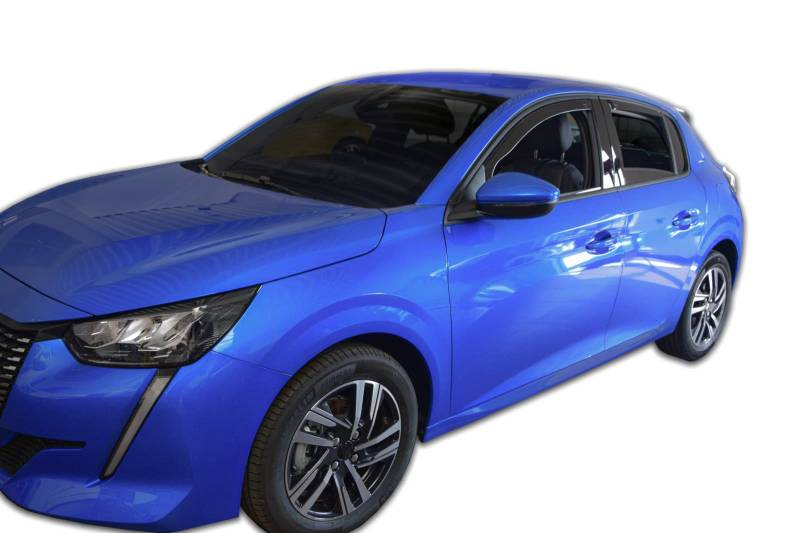 J&J AUTOMOTIVE | Windabweiser Passend Für 208 ab 2019, Heko Regenabweiser, Getönt, Set 4-Teilig, Vorne und Hinten, Aerodynamisch von J&J AUTOMOTIVE