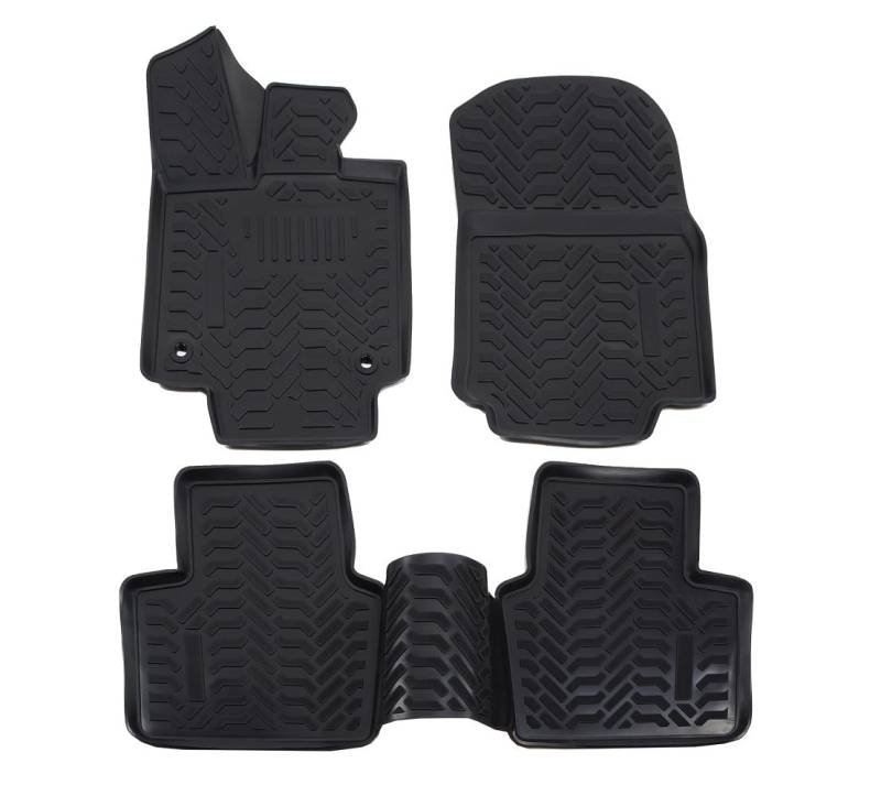 | Tapis DE SOL EN Caoutchouc 3D Exclusive Compatible Avec RAV4, RAV-4 ab 2019, Schwarz, Anti-Rutsch, Allwettermatten 4-Teilig Satz, Passgenaue, Hohes Rand von J&J AUTOMOTIVE