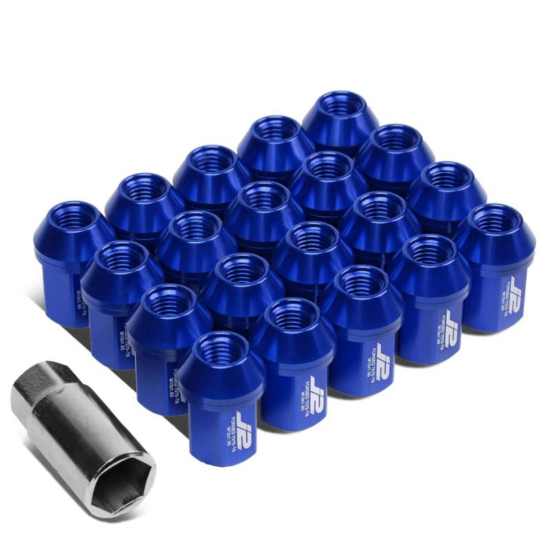 J2 Engineering 7075 Aluminium-Blau M12 x 1,5 20 Stück L: 35 mm geschlossenes Ende mit Stecknuss-Adapter von J2 Engineering