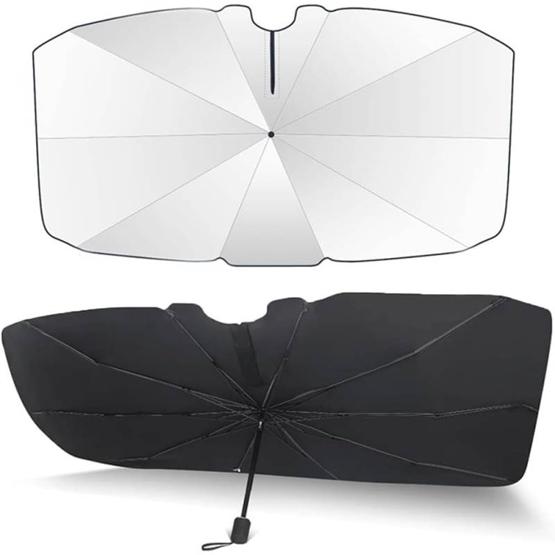 Auto Windschutzscheibe Sonnenschutz Regenschirm, für Citroen DS Spirit DS3 DS4 DS5 360° Drehbar Faltbarer UV-Schutz Auto Sonnenschirm von JABBNGD