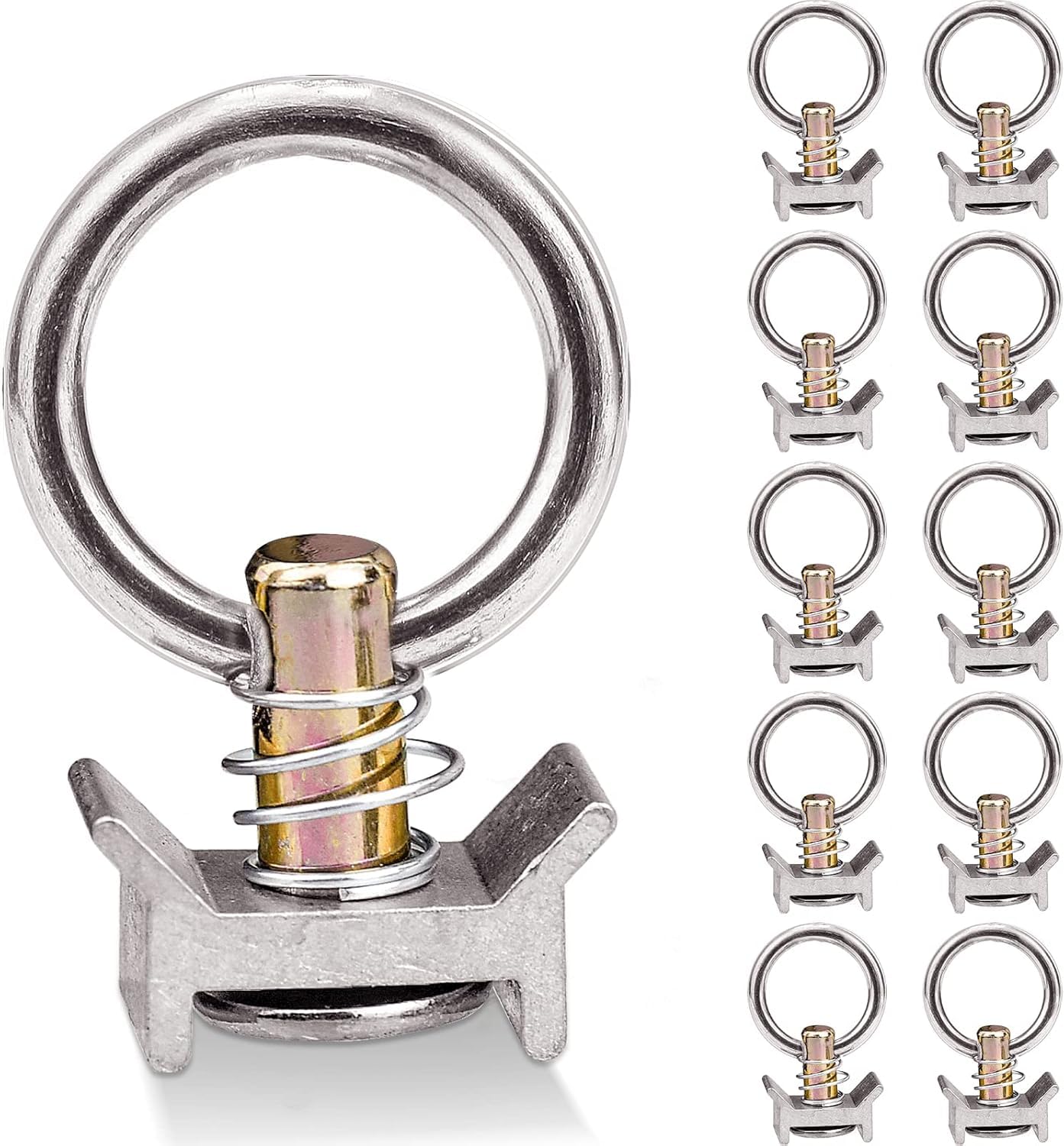 10 Stück Edelstahl Einzelbolzen Fitting L-Spur Hebering Zurrschiene Fitting für Airlineschiene Standard L Track Wohnmobil Van LKW Anhänger 10 Stück Edelstahl Einzelbolzen Fitting L-Spur Hebering Zurrschiene Fitting für Airlineschiene Standard L Track Wohnmobil Van LKW Anhänger von JACMKEON