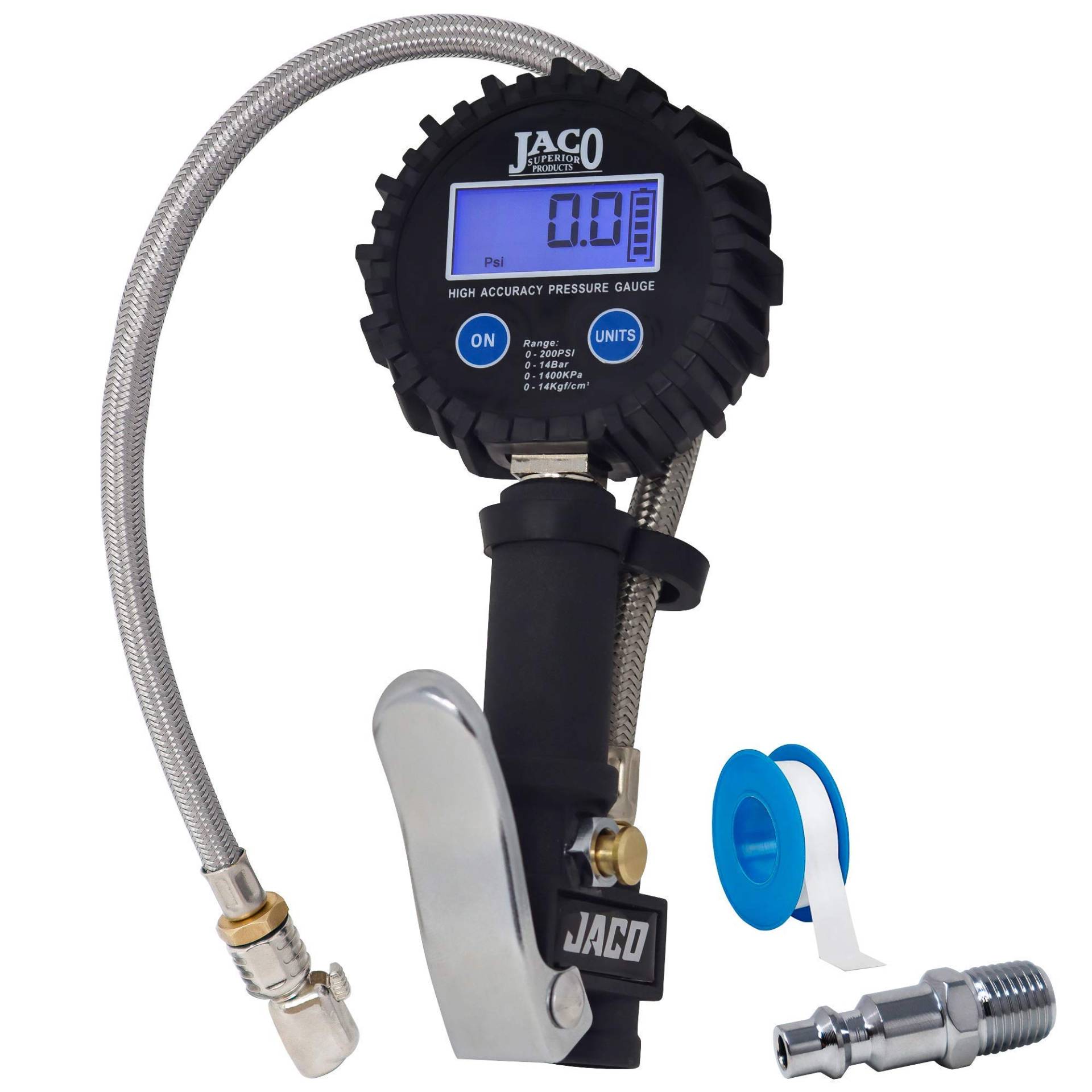 Jaco flowpro Digitaler Reifenfüller – 14 bar (200 Psi) von JACO Superior Products