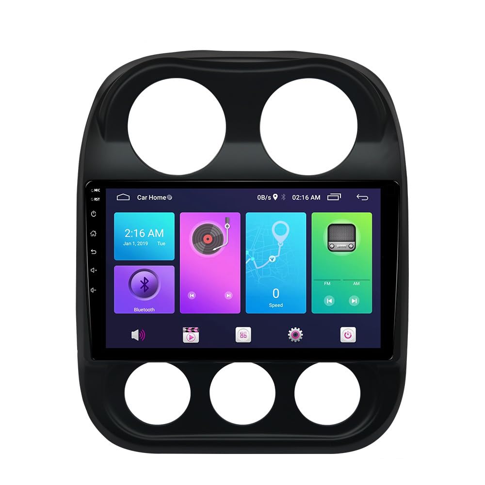 JADERY Autoradio Kompatibel Mit JE-EP Compass 2014 2015 2016 2 Din Radio GPS Navigation IPS Touchscreen Multimedia Player Unterstützung SWC 4G WiFi Carplay DSP BT(Size:4 core WiFi 2G+32G) von JADERY